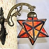 40W Mediterranean style Tiffany Red Five-pointed star shape Wall Lamps - 1 Lights