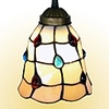 40W Mediterranean style Tiffany Seashells color Grid Pattern With Gems Pendant Lights - 1 Light