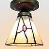 40W Mediterranean style Tiffany With precious stones Polygon Ceiling Lights - 1 Lights