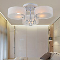 40W Minimalist Glass Flush Mount Light with 6 Lights