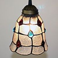 40W Tiffany Grid Transparent with gems Pendant Lights - 1 Light