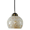40W Tiffany Pendant Light with Globe Stained Glass Shade in Mosaic Design