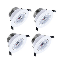 4PCS 3x2W 450-550 lm 3 LED Beads Dimmable LED Downlights Warm White Cold White Natural White Cabinet Ceiling Showcase / AC220V AC12V Lightinthebox