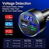 4USB With Type-c Car LED Digital Display Car Charger Volt Meter Car Battery Monitor With LED Voltage amp; Amps Display Lightinthebox
