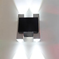 4W Modern Led Wall Light with Scattering Light Black Silver Shuttle Design