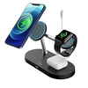 5 in 1 Magnetic Wireless Charger Stand,  15W Qi Fast Charging Dock Station Holder LED Night Light Compatible with Magsafe iPhone 15/14/13/12 Pro Max Mini,  iWatch Ultra/SE/8/7/6/5/4/3/2,  AirPods 3/2/Pro