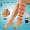 5 Pairs Compression Socks Zip Compression Socks Black Gray Skin Complexion Feet Contain Copper Spandex Skinny Zip Socks Lightinthebox