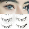 5 Pairs/Set Sharpened False Eyelashes W-7 Natural Cross Transparent Stem Segmented Upper Eyelashes 007 Natural False Eyelashes Lightinthebox