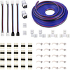 5050 4Pin RGB LED Strip Connector Kit - include 5M RGB Extension Cable 2x T amp; L Shape Connectors 4x Strip Jumper 2x Gapless Connector 20x LED Strip Clip 20x Male Connector 2x Quick Connector Lightinthebox