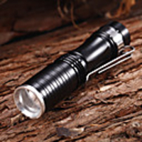 509 Adjustable Focus 3-Mode 1xCree XP-E R2 Waterproof LED Flashlights(1xAA, 150LM)Black