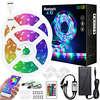 50ft 2x7.5M Music Sync Colour Changing RGB LED Strip Lights Starry Sky Projector Light Dream Cloud Pendant Light Combination Built-in Bluetooth App Controlled LED Lights 5050 RGB LED Light Strip Kit Lightinthebox