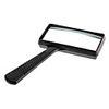 5X Rectangle Handheld Magnifying Glass Magnifier Microscope Plastic Black