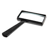 5X Rectangle Handheld Magnifying Glass Magnifier Microscope Plastic Black