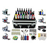 6 Guns Pro Complete Tattoo Kit Machine LCD Power Supply 15 Ink