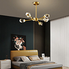 6 Head 75 cm Nordic Simple Living Room Ceiling Light Chandelier Post Modern Luxury Element Crystal Lamp Dining Room Bedroom Study Room Lightinthebox