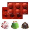 6 Holes Silicone Mold For Chocolate Cake Jelly Pudding Handmade Soap Round Shape Set of 2 Lightinthebox