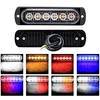 6 LED Amber Strobe Lights Vehicles Light Bar Flash Emergency Car Vehicle Warning Strobe Flashing Amber Trucks Emergency Strobe Lights Kit 12V -24V Beacon Warning Hazard Flash Strobe Lights Bar