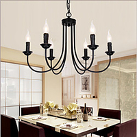 6-Light 62 cm Candle Style Chandelier Metal Candle-style Painted Finishes Traditional / Classic 110-120V 220-240V Lightinthebox