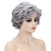 60s Ombre Grey Short Curly Wigs for Women Old Lady Synthetic Hair Costume Wig Gifts for Grandma Lightinthebox