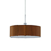 60W 1 - Light Comtemporary Pendant Light with Fabric Shade in Brown