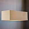 60W Acrylic Pendant light with 3 Lights and Square Fabric Shade
