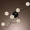 60W Artistic Modern Flush Mount with 6 Lights in Musical Note Feature