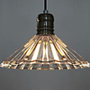 60W Artistic Modern Pendant Light with Glass Umbrella Feature Shade
