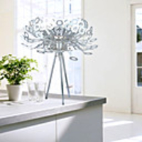 60W Artistic Table Light in Metal Circle Feature Shade