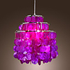 60W Capiz Style Pendent Light with 1 Light in Purple Shell