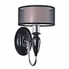 60W Ceramic Wall Light with Fabric Shade