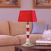 60W Classic Design Table Lamp With Red Shade