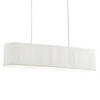 60W Comtemporary 2 - Light Pendant Lights with White Fabric Shade