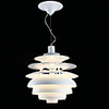 60W Comtemporary Aluminum Pendant Light in White