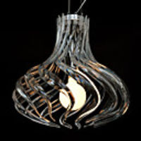 60W Comtemporary Pendant Light with 1 Light in Acrylic Shade Spiral Designed