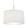 60W Comtemporary Pendant Light with 1 Light in White Fabric Shade