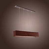 60W Comtemporary Pendant Light with 4 Lights in Fabric Shade Brown