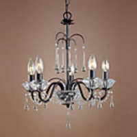 60W Contemporary Chandelier with 5 Lights in Candle Feature