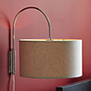 60W Contemporary Fabric Shade Wall Light Cylindricity Design