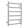 60W Contemporary Wall Mount Stainless Steel Polished Finish Circular Tube Towel Warmmer Drying Rack