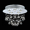 60W Crystal Beaded Modern Flush Mount with 5 Lights in GU10 Base