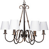 60W E14 6-light Chandelier with Glass Shades