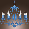 60W E14 8-light Chandelier in Candle Feature