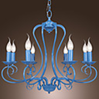 60W E14 8-light Chandelier in Candle Feature