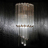 60W E14 Golden Finish Wall Light with Crystal Glass Strips