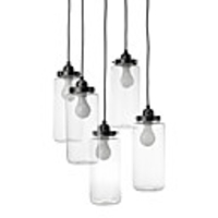 60W E27 Glass Flush Mount Light with 5 Lights