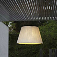 60W E27 Iron Pendent Light with White Shade