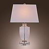 60W E27 Table Lamp with White Ladder Style Shade and Crystal Lamp Carrier