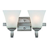 60W Electroplated Iron and Glass Wall Lamp with 2 Lights