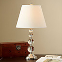 60W Elegant Table Lamp with Crystal Stand