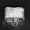 60W G9 Iron Wall Light with Fabric Shade and Crystal Chains